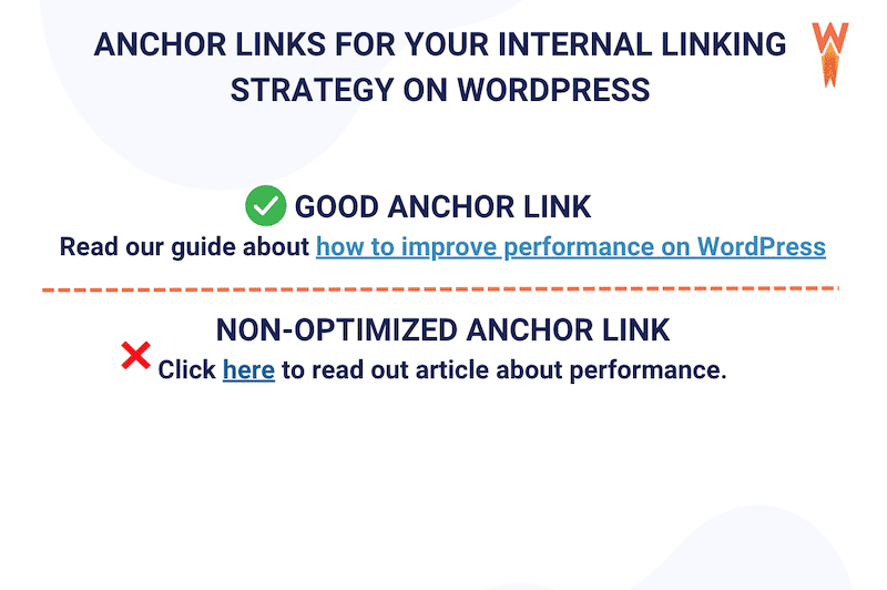 A good vs a non-optimized anchor link - Source: WP Rocket